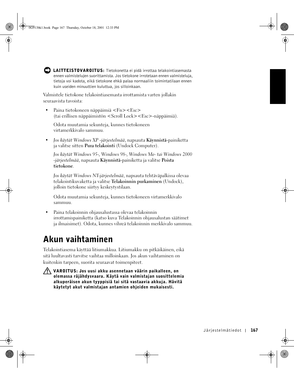 Akun vaihtaminen | Dell C/Dock II Expansion Station User Manual | Page 169 / 532