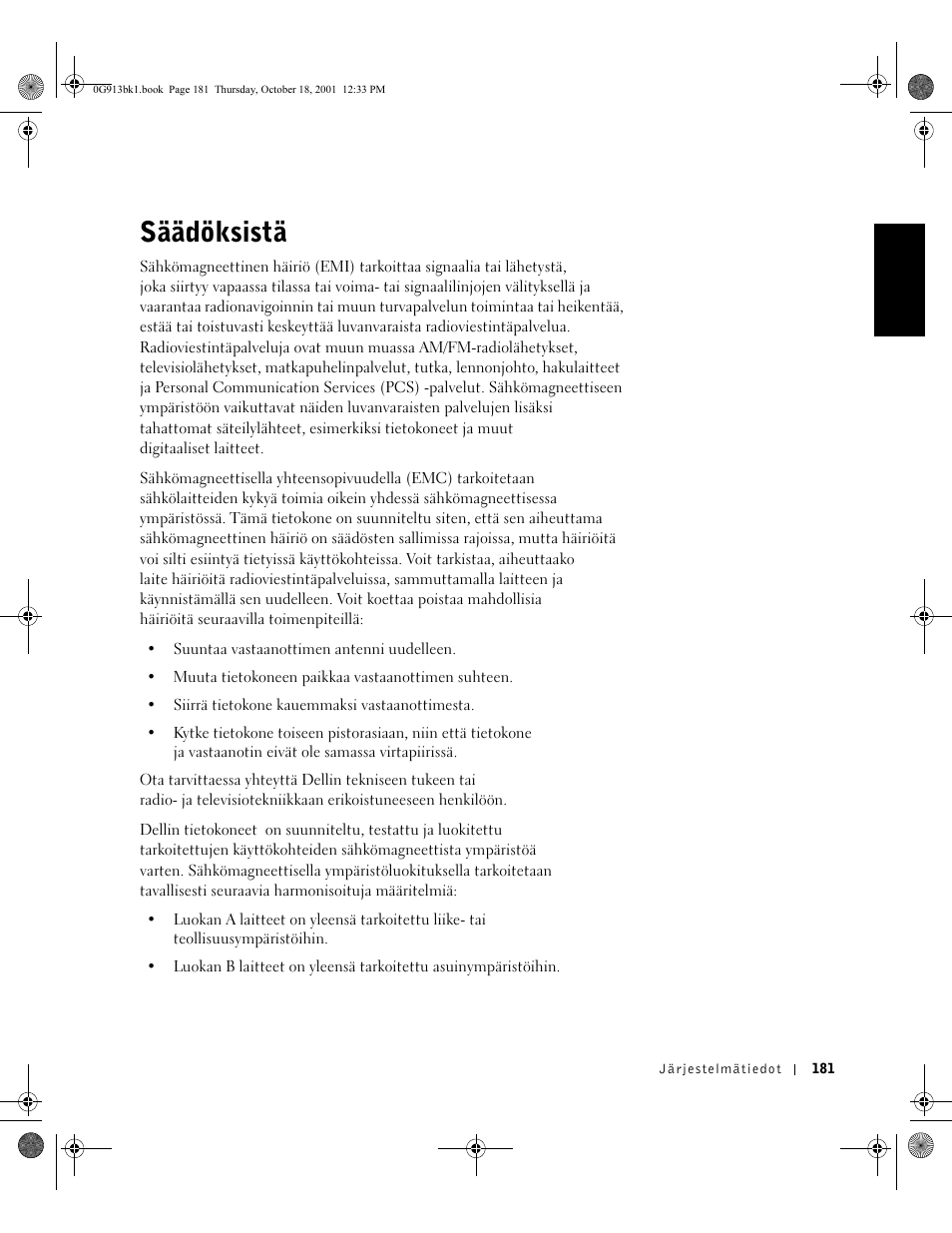 Säädöksistä | Dell C/Dock II Expansion Station User Manual | Page 183 / 532