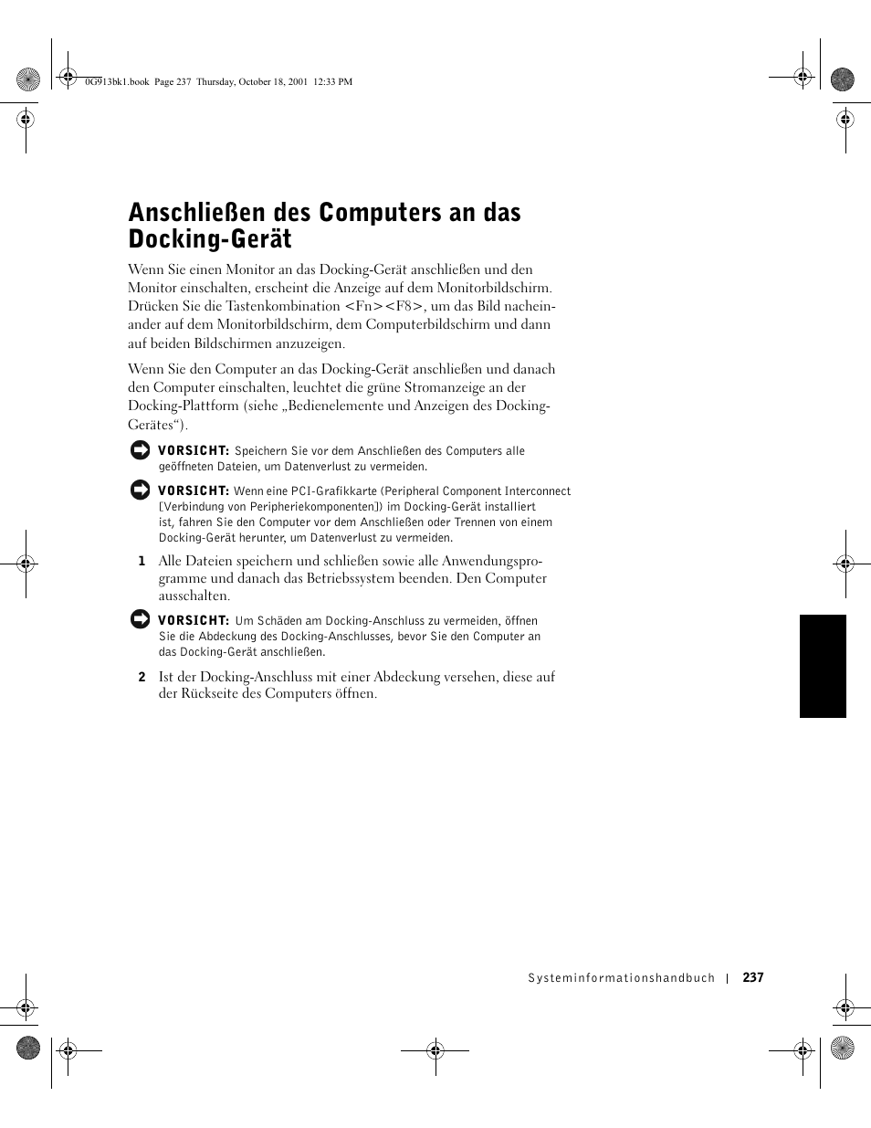 Anschließen des computers an das docking-gerät | Dell C/Dock II Expansion Station User Manual | Page 239 / 532