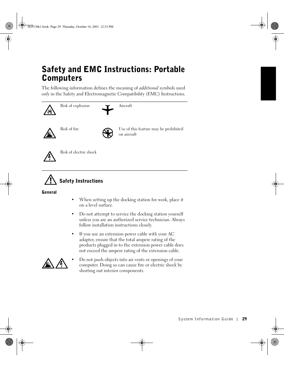 Safety and emc instructions: portable computers | Dell C/Dock II Expansion Station User Manual | Page 31 / 532