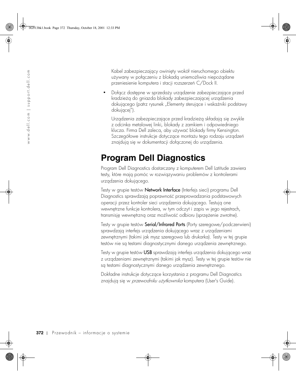 Program dell diagnostics | Dell C/Dock II Expansion Station User Manual | Page 374 / 532
