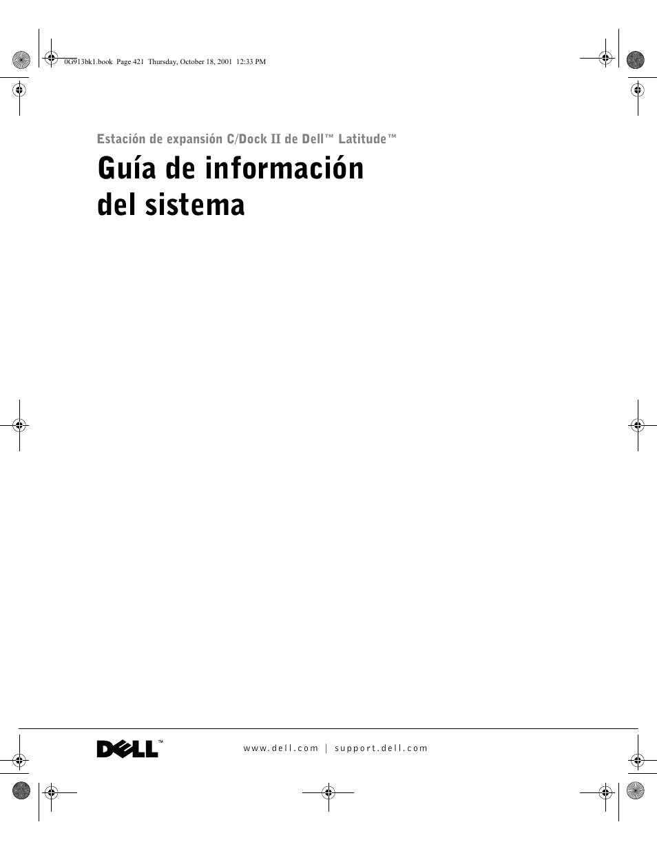 Guía de información delsistema, Guía de información del sistema | Dell C/Dock II Expansion Station User Manual | Page 423 / 532