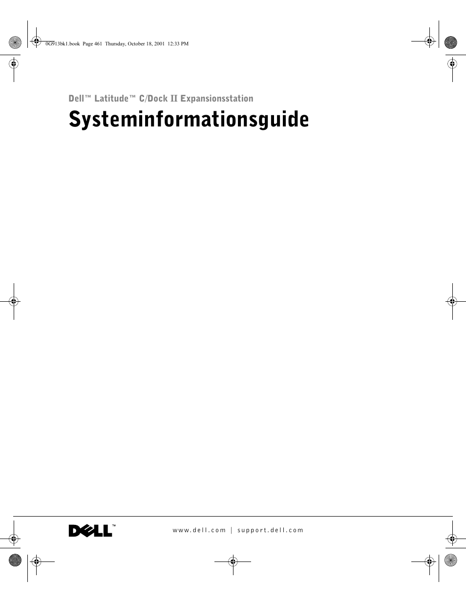 Systeminformationsguide | Dell C/Dock II Expansion Station User Manual | Page 463 / 532