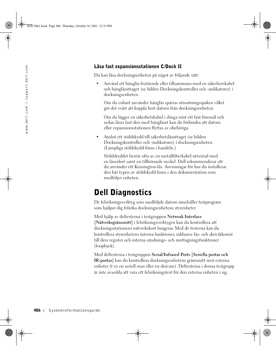 Dell diagnostics | Dell C/Dock II Expansion Station User Manual | Page 488 / 532