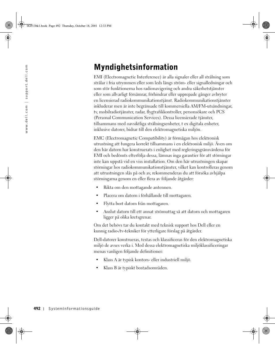 Myndighetsinformation | Dell C/Dock II Expansion Station User Manual | Page 494 / 532