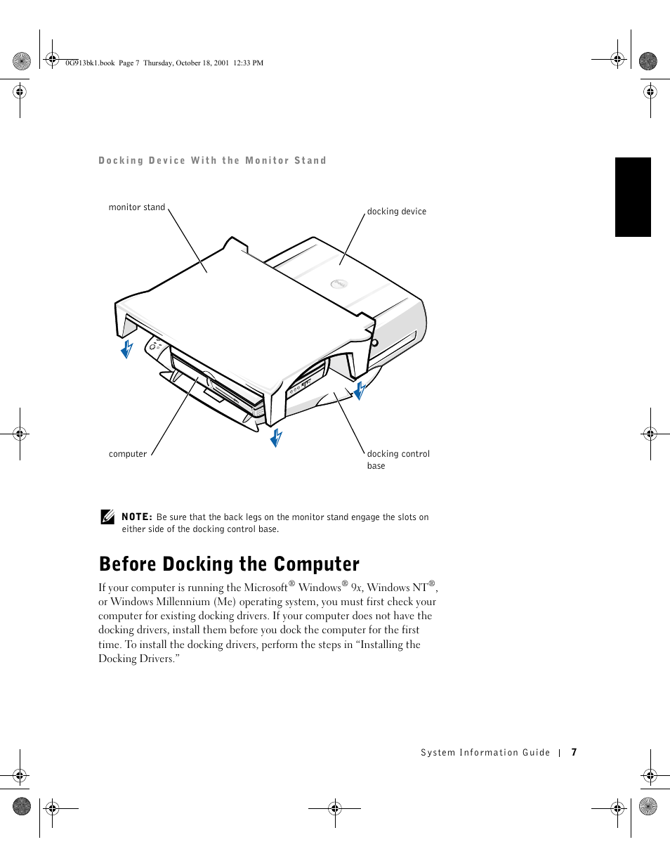 Before docking the computer | Dell C/Dock II Expansion Station User Manual | Page 9 / 532