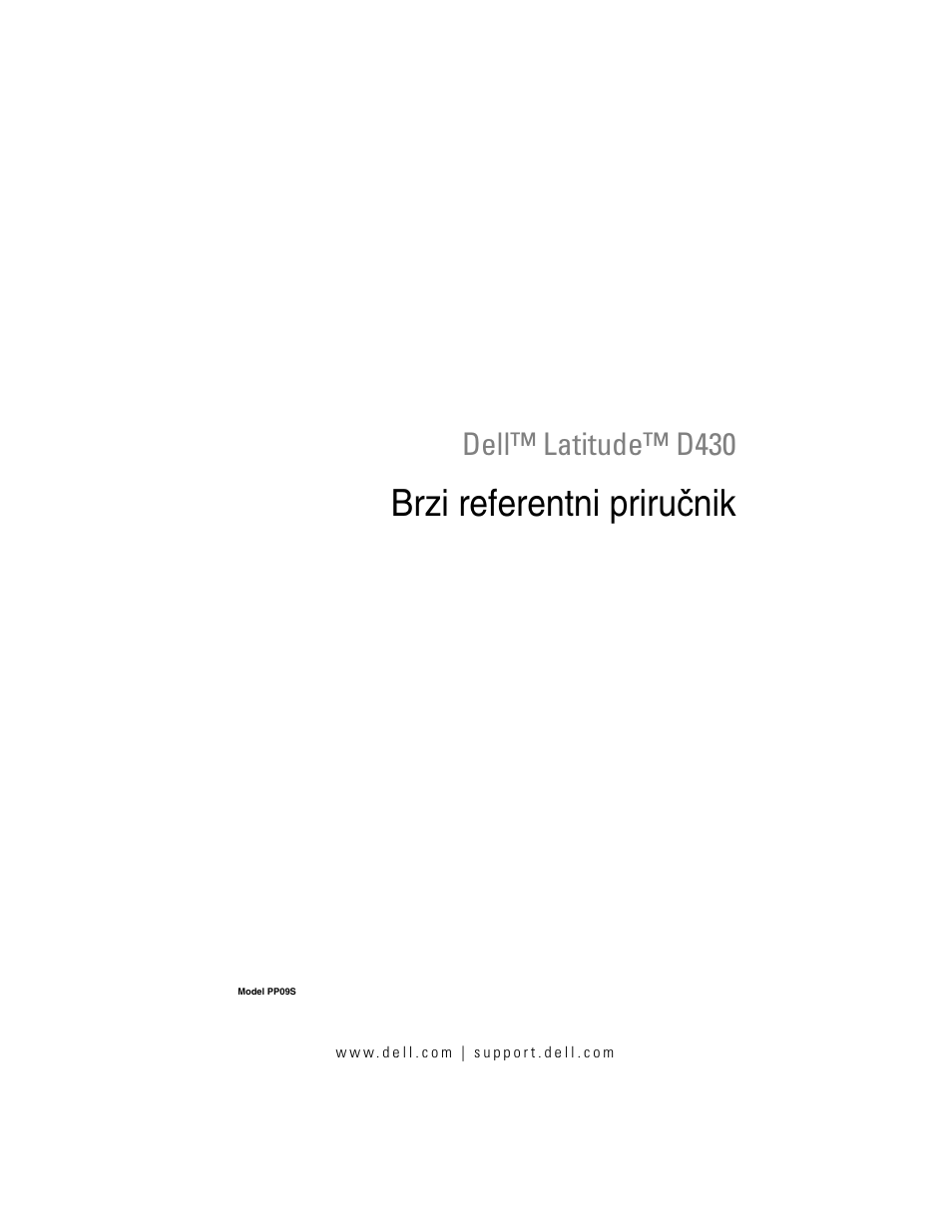 Brzi referentni priručnik, Brzi referentni priru č nik, Dell™ latitude™ d430 | Dell Latitude D430 (Mid 2007) User Manual | Page 29 / 244