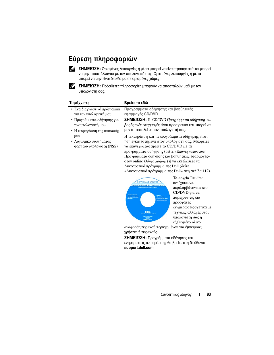 Εύρεση πληροφοριών | Dell Latitude D430 (Mid 2007) User Manual | Page 93 / 244