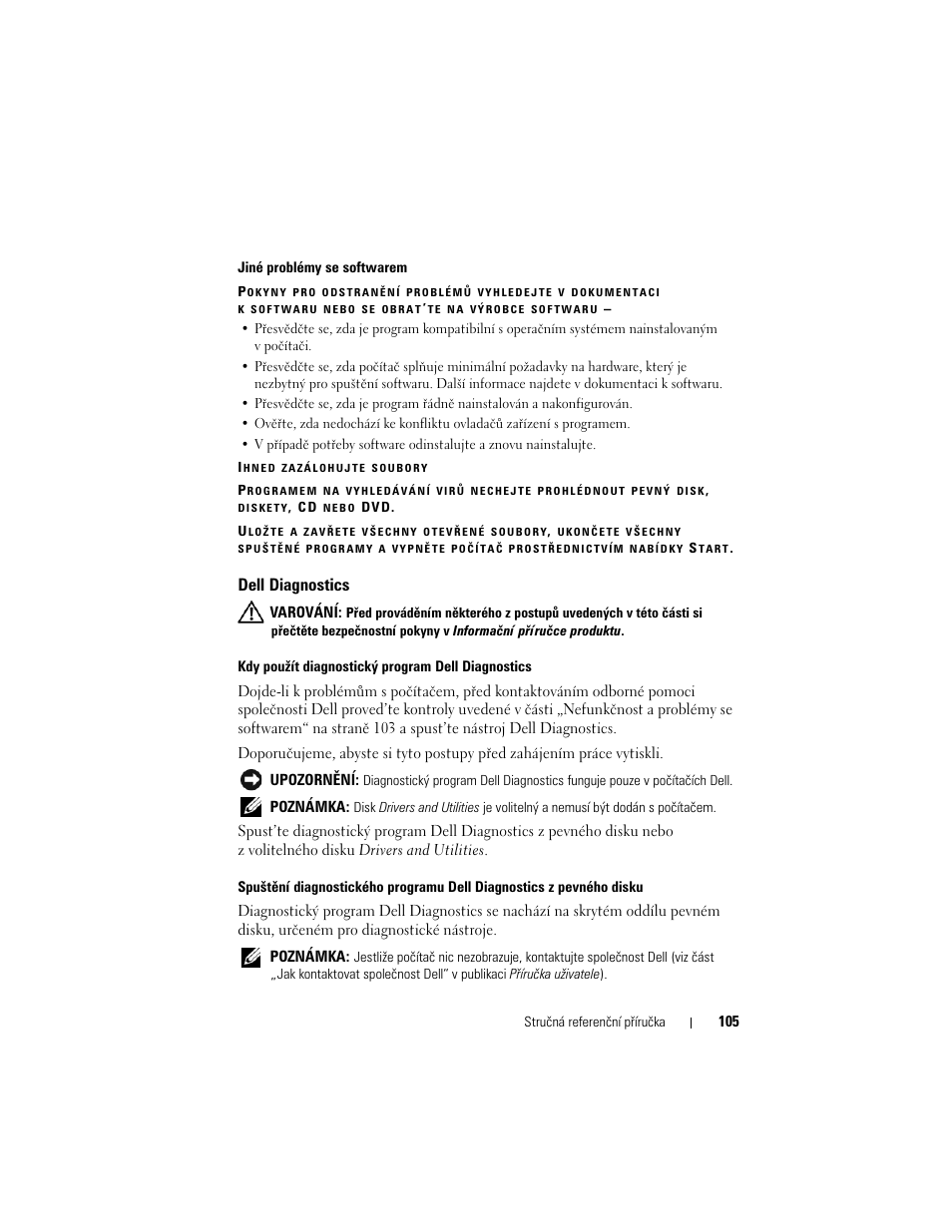 Dell diagnostics | Dell Latitude D530 (Early 2008) User Manual | Page 105 / 232