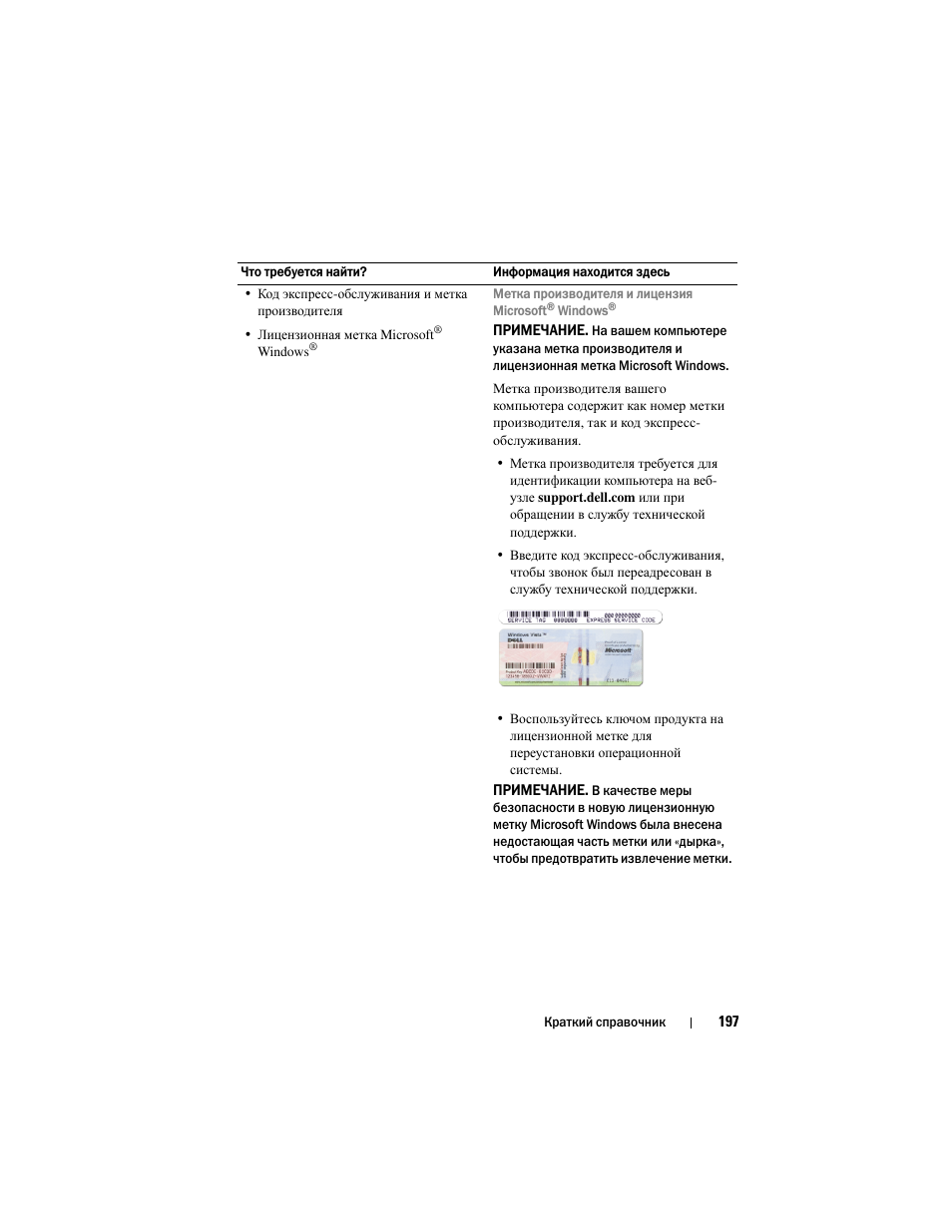 Dell Latitude D530 (Early 2008) User Manual | Page 197 / 232