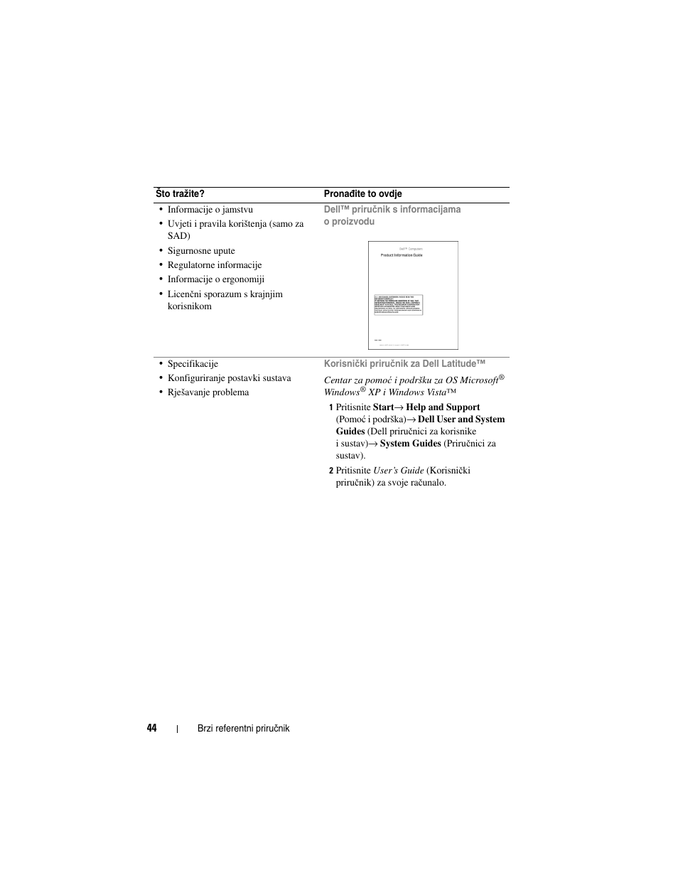 Dell Latitude D530 (Early 2008) User Manual | Page 44 / 232