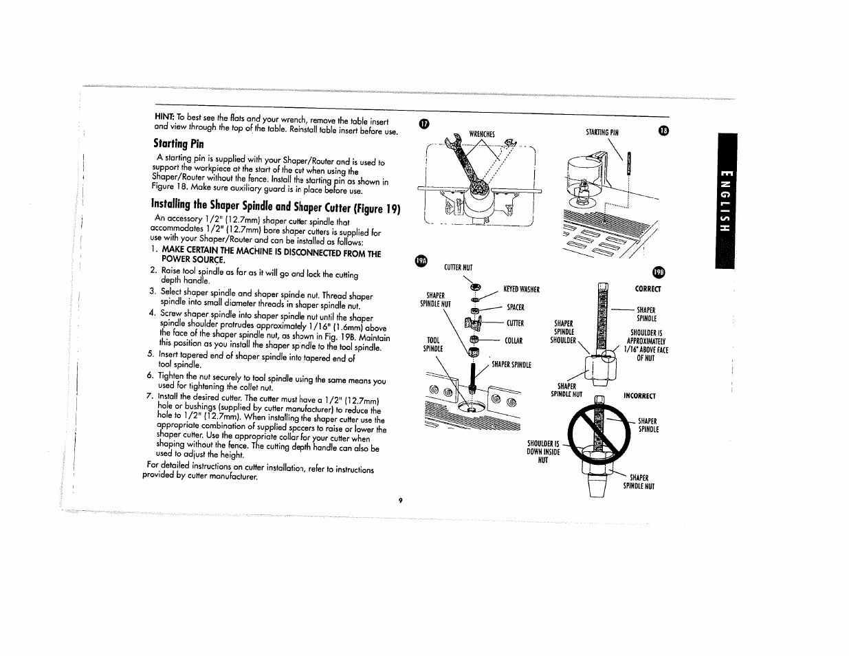 Starting pin | Black & Decker SR650 User Manual | Page 11 / 14