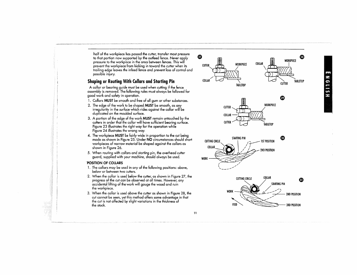Shaping or routing with collars and starting pin | Black & Decker SR650 User Manual | Page 13 / 14