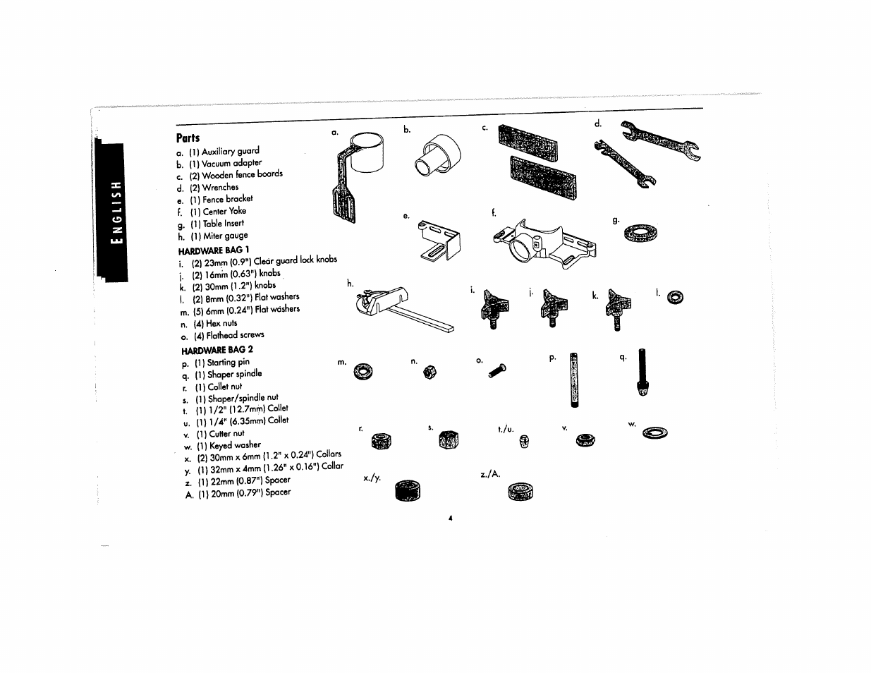 Parts, X./y | Black & Decker SR650 User Manual | Page 6 / 14