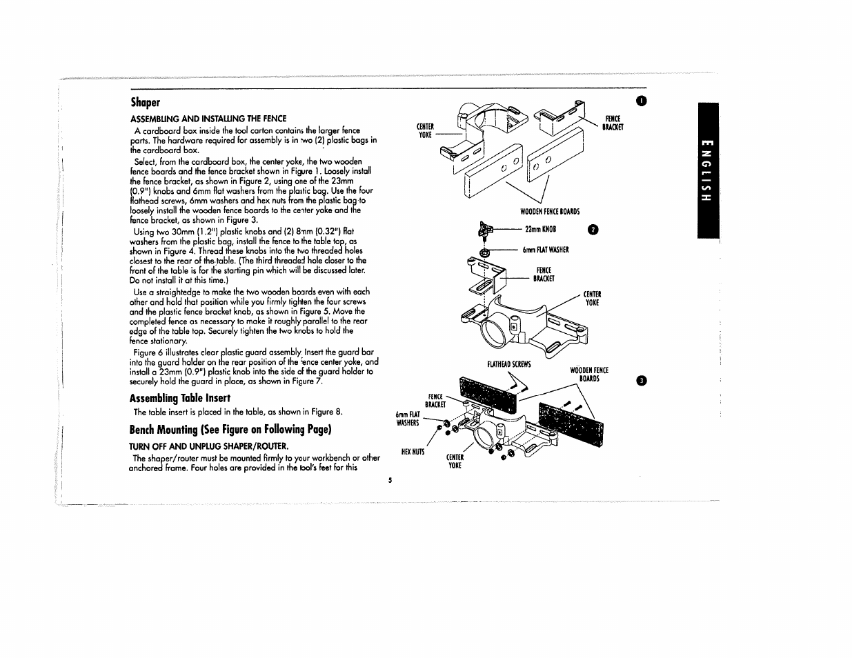 Shaper, Assembling table insert, Luaei | Black & Decker SR650 User Manual | Page 7 / 14