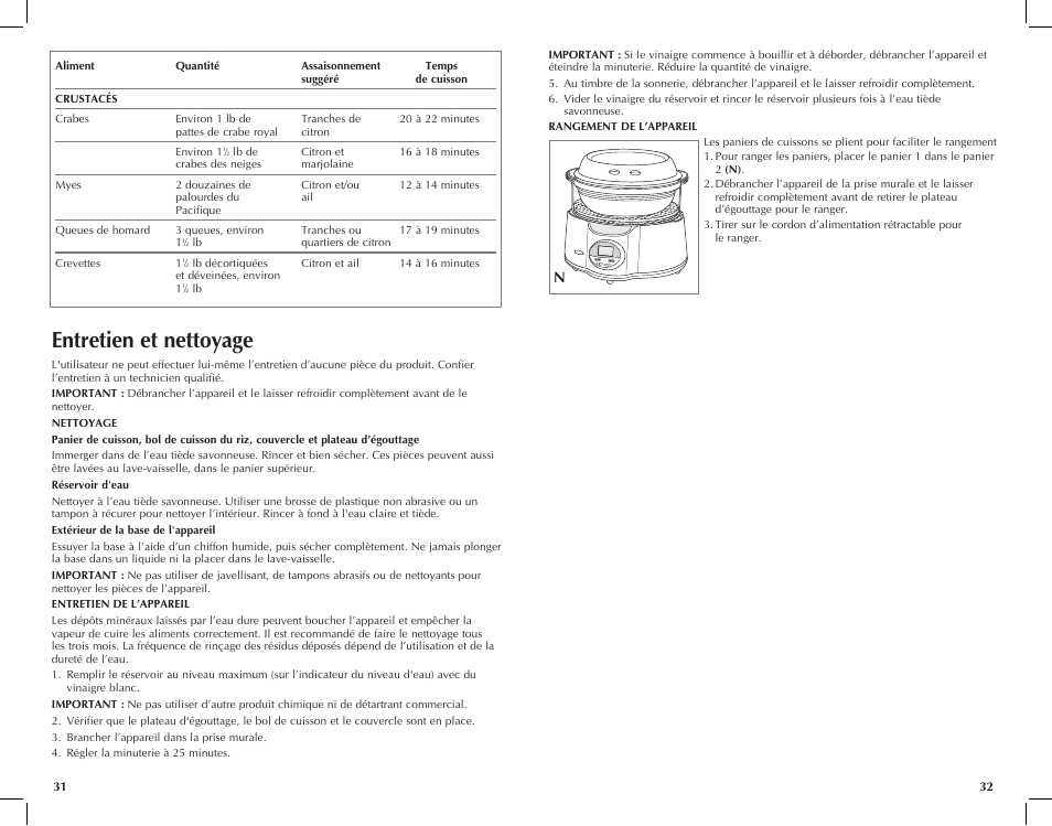 Entretien et nettoyage | Black & Decker HS1150 User Manual | Page 17 / 21