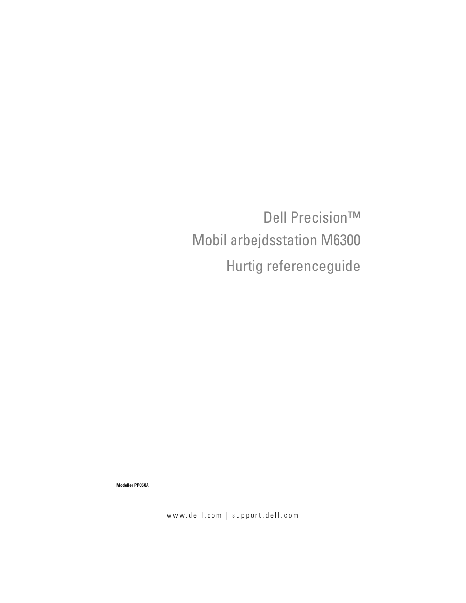Hurtig referenceguide | Dell Precision M6300 (Late 2007) User Manual | Page 29 / 266