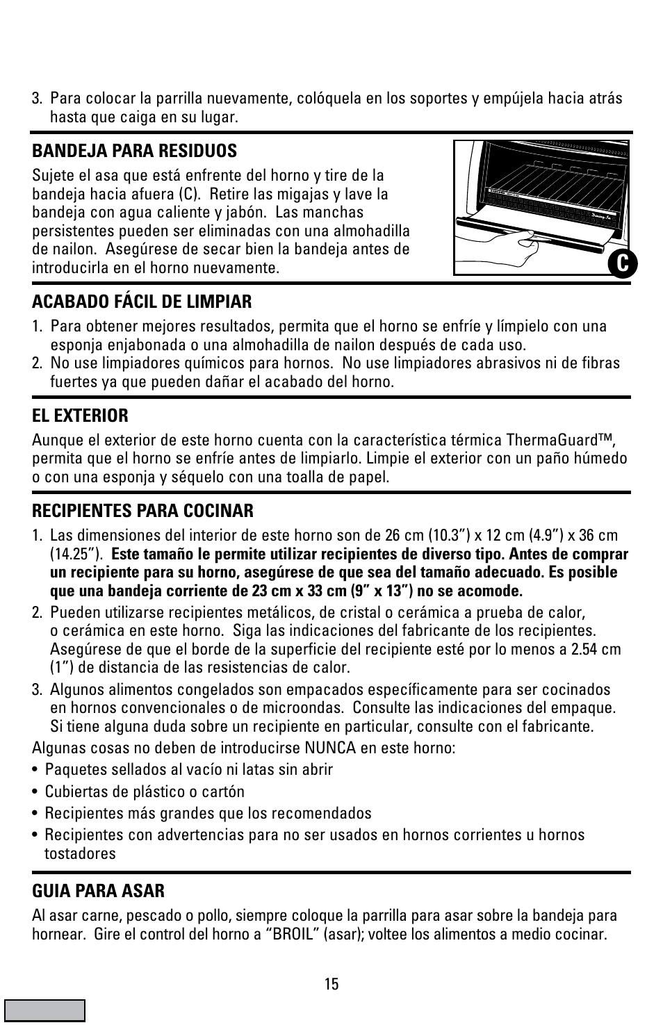 Black & Decker CTO9000 User Manual | Page 15 / 32