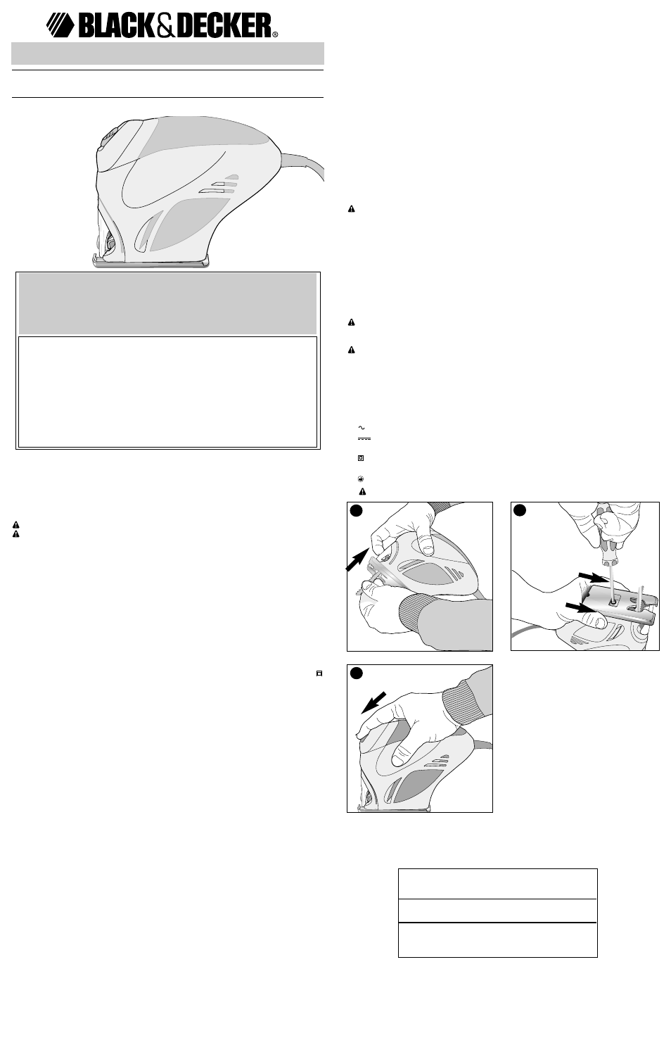 Black & Decker Mouse MS100 User Manual | 4 pages