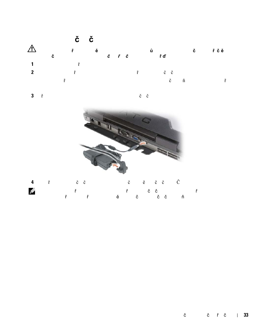 Instalace počítače, Instalace po, Instalace po č íta č e | Dell Latitude D630 ATG (Mid 2007) User Manual | Page 33 / 178