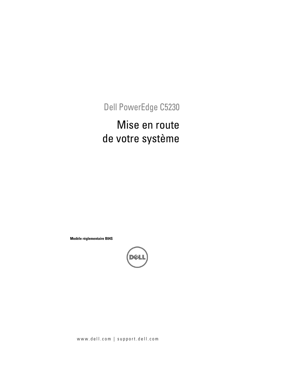 Mise en route de votre système, Dell poweredge c5230 | Dell PowerEdge C5230 User Manual | Page 35 / 156