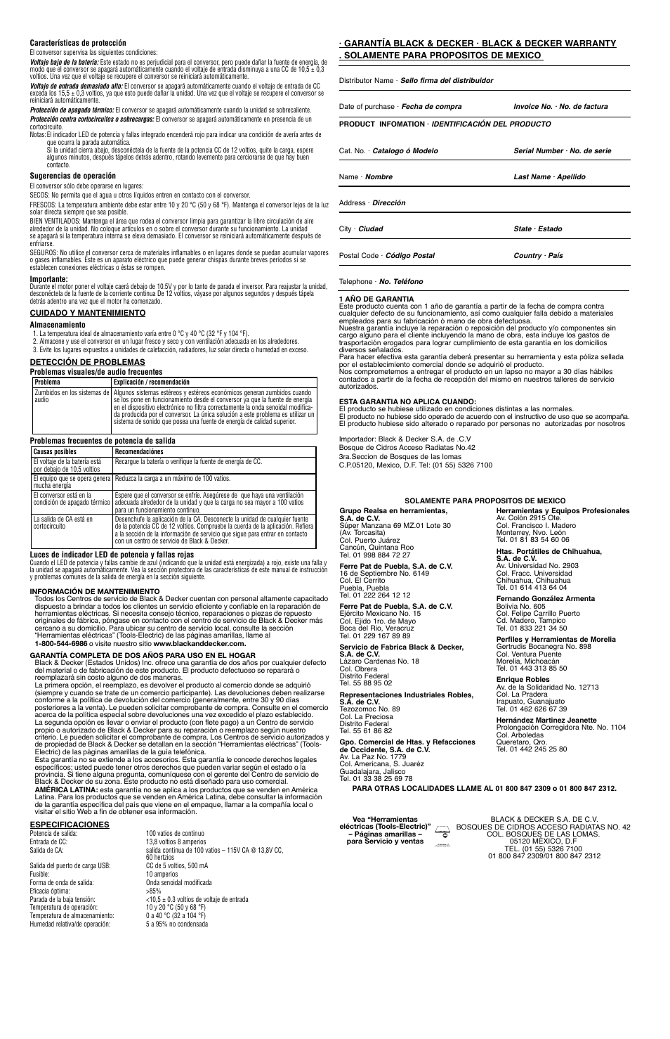 Black & Decker PI101B User Manual | Page 4 / 6