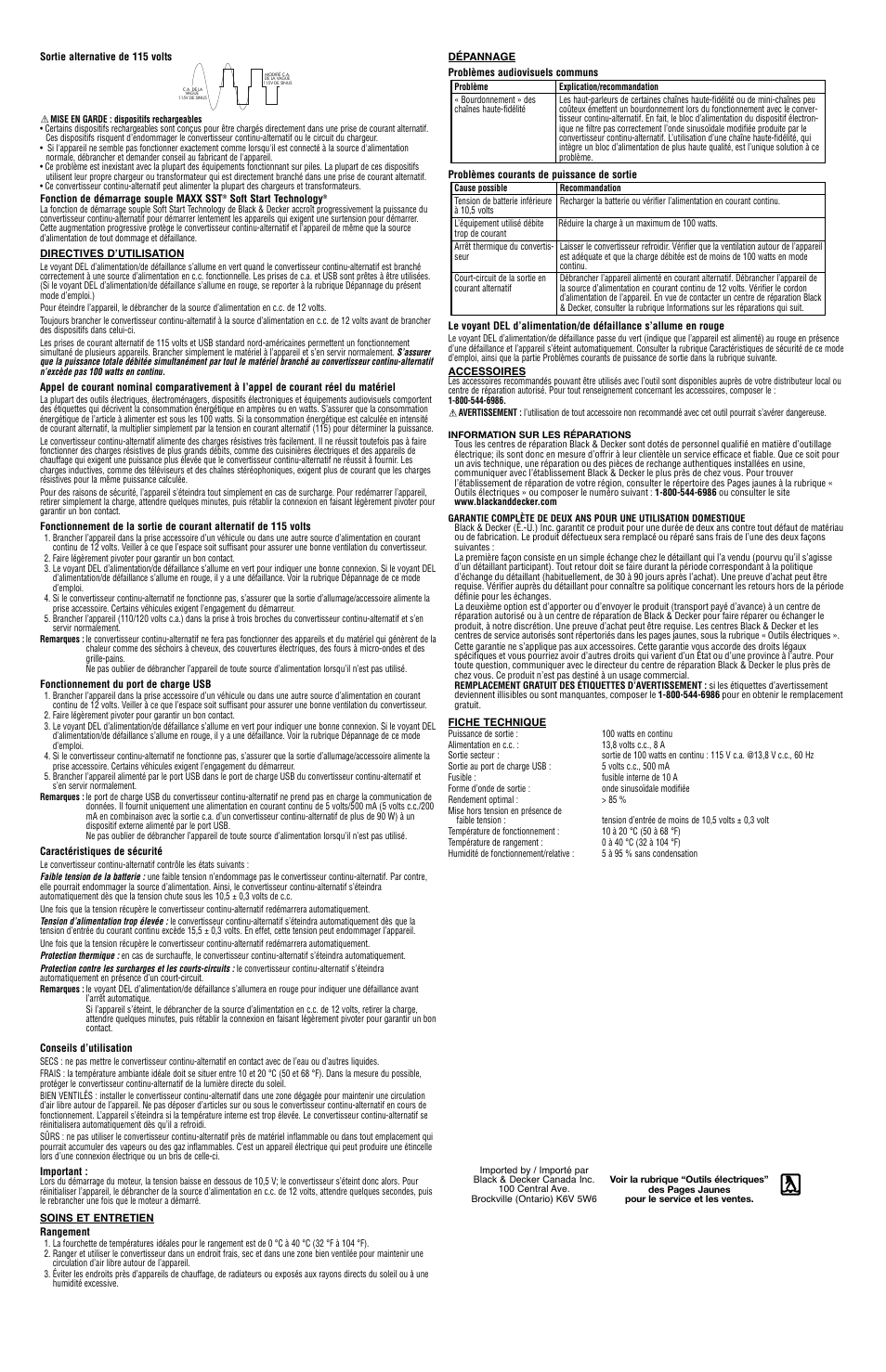 Black & Decker PI101B User Manual | Page 6 / 6