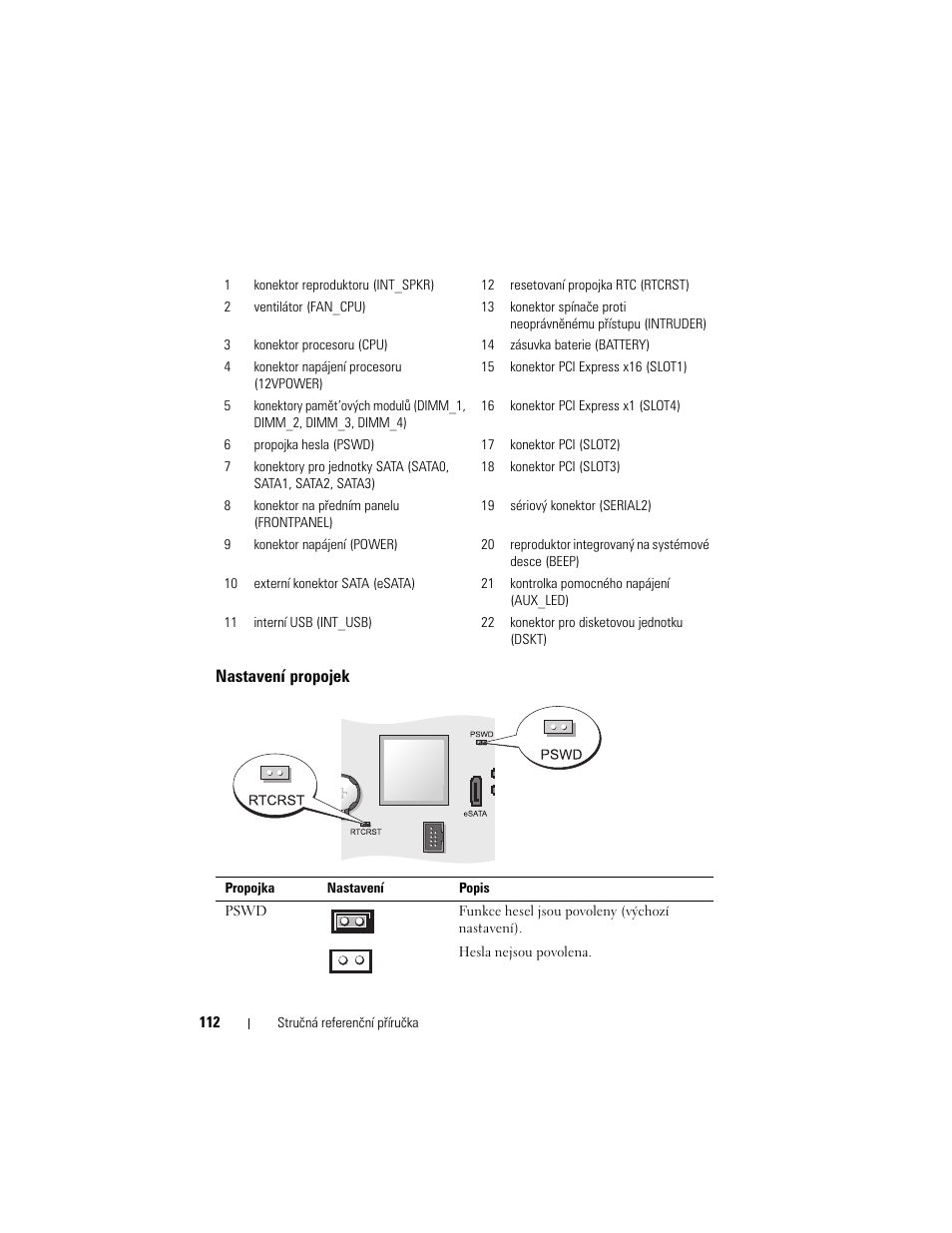 Nastavení propojek | Dell OptiPlex 755 User Manual | Page 112 / 622