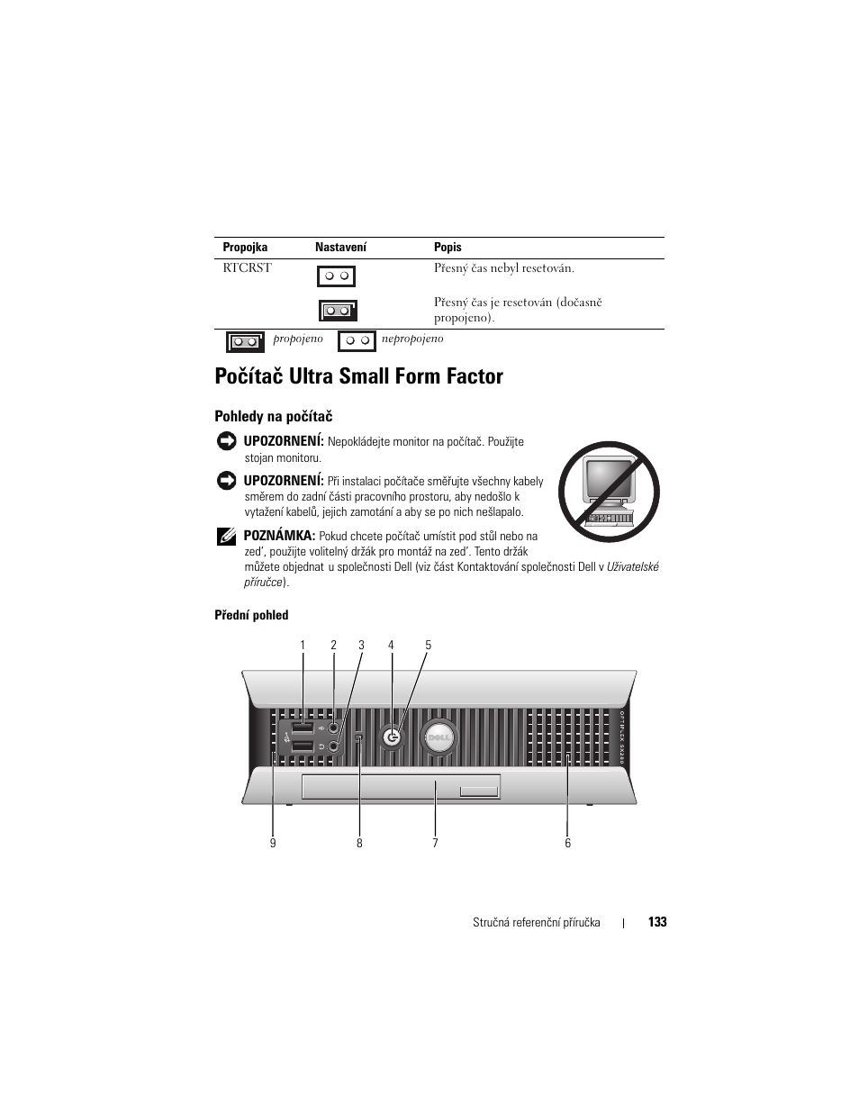 Počítač ultra small form factor, Pohledy na počítač | Dell OptiPlex 755 User Manual | Page 133 / 622