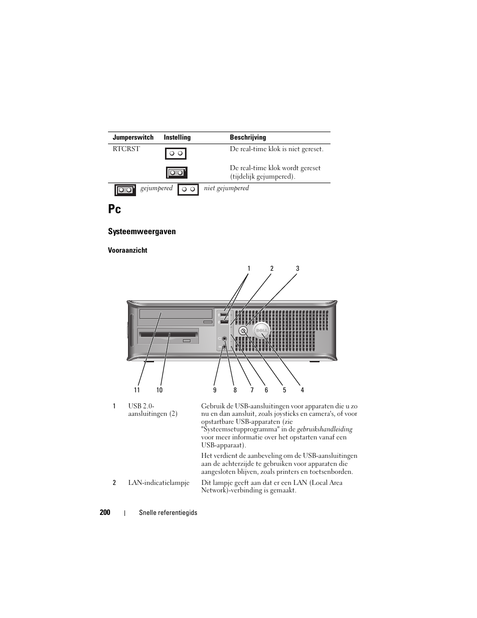 Systeemweergaven | Dell OptiPlex 755 User Manual | Page 200 / 622