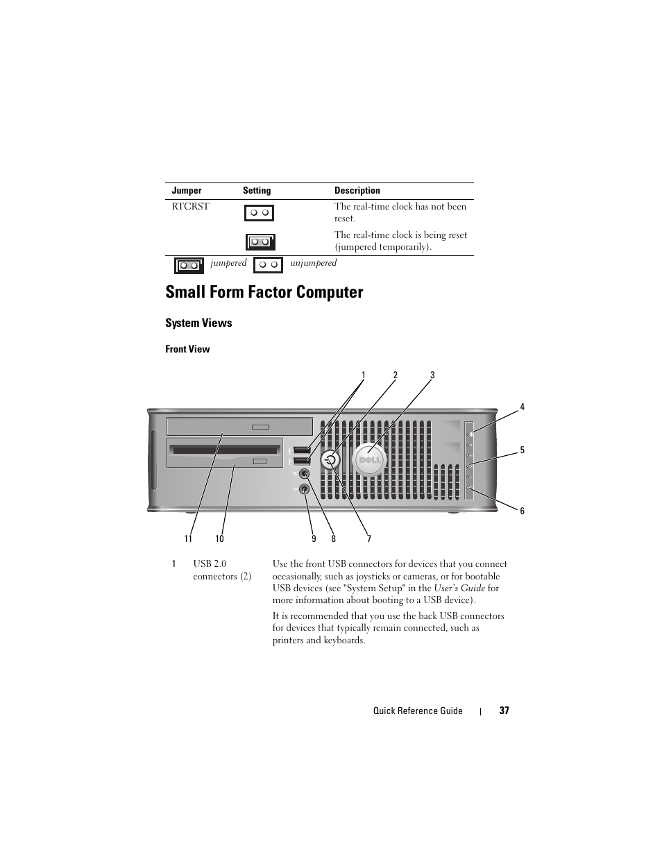 Small form factor computer, System views | Dell OptiPlex 755 User Manual | Page 37 / 622