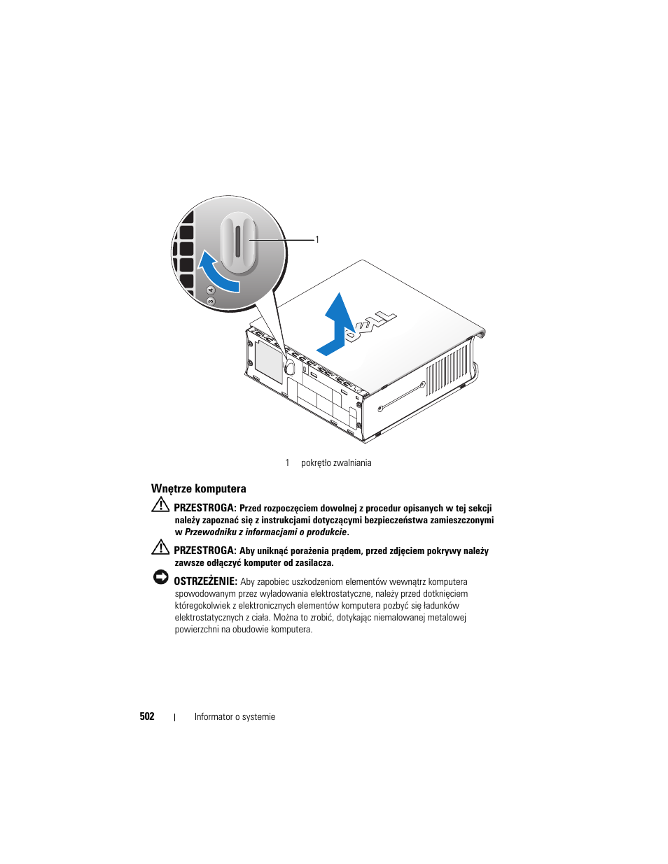 Wnętrze komputera | Dell OptiPlex 755 User Manual | Page 502 / 622