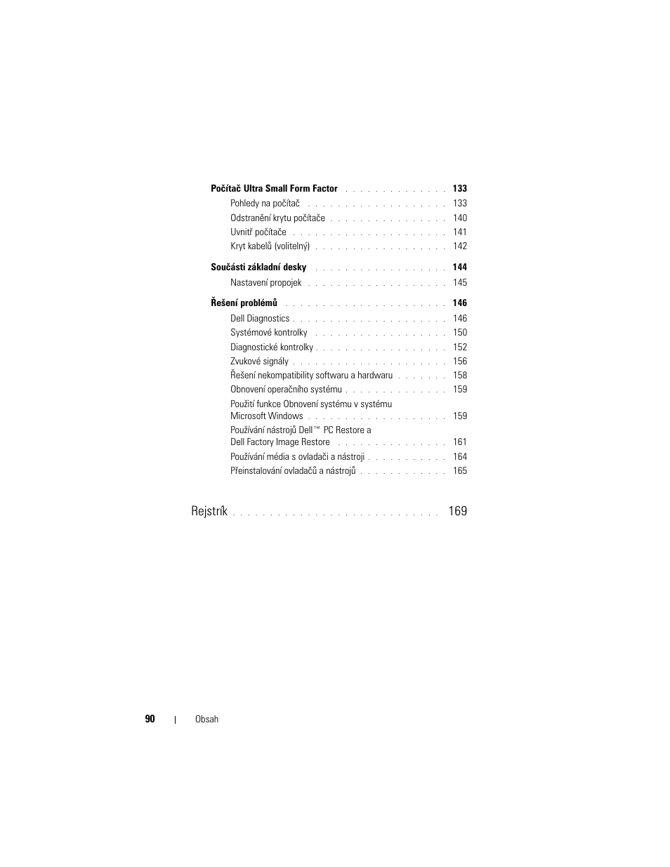 Rejstrík | Dell OptiPlex 755 User Manual | Page 90 / 622
