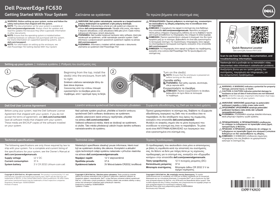 Dell Poweredge FC630 User Manual | 2 pages