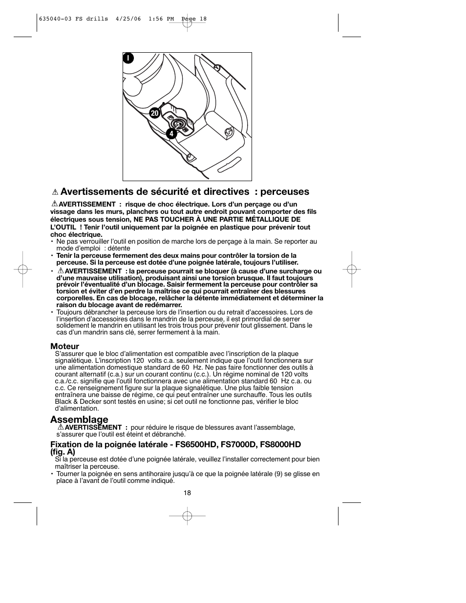 Assemblage | Black & Decker Fire Storm FS8000HD User Manual | Page 18 / 40