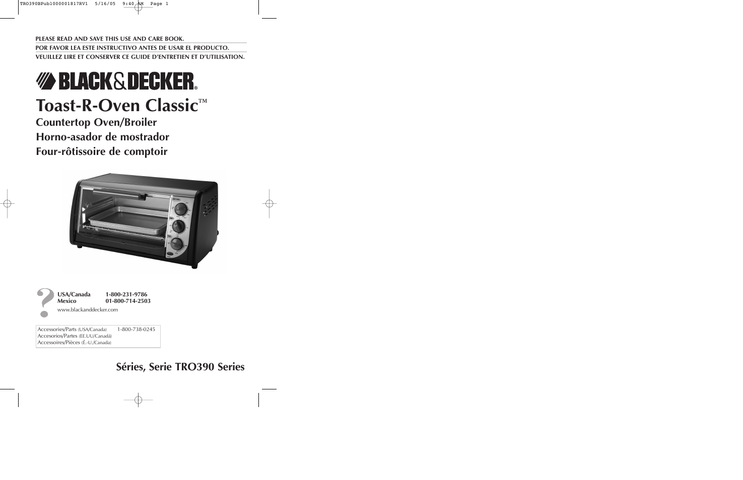 Black & Decker TRO390 Series User Manual | 15 pages