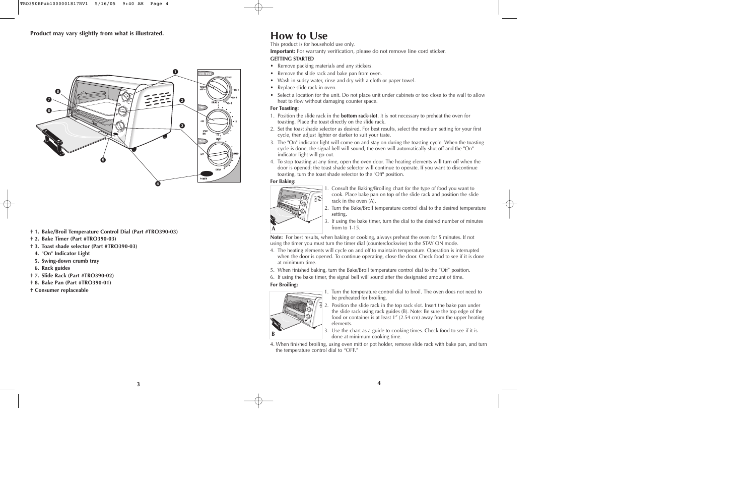 How to use | Black & Decker TRO390 Series User Manual | Page 3 / 15
