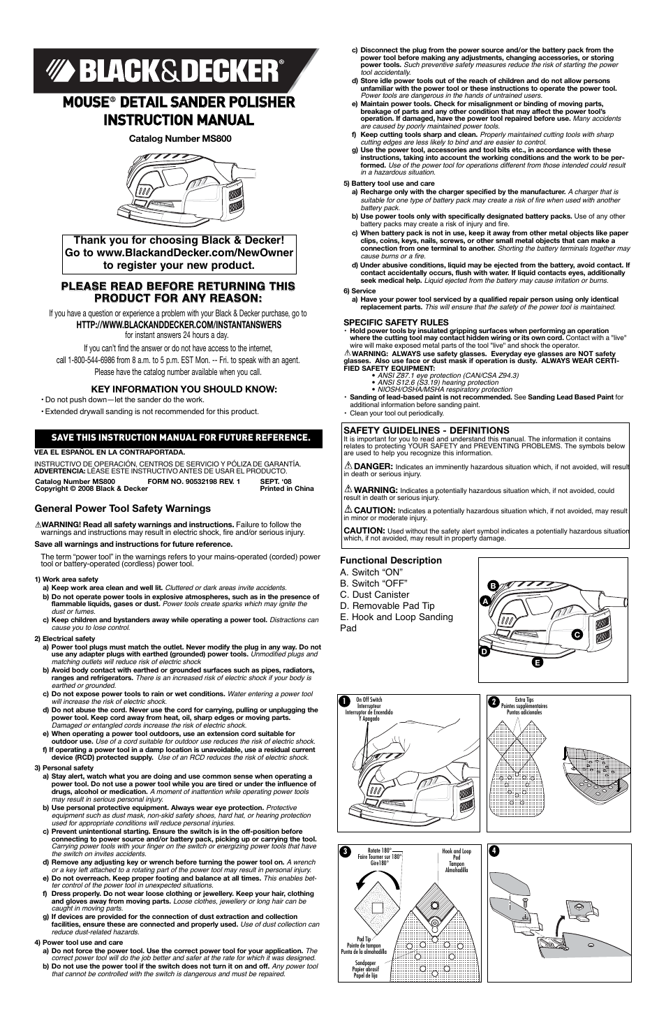 Black & Decker Mouse 90532198 User Manual | 7 pages