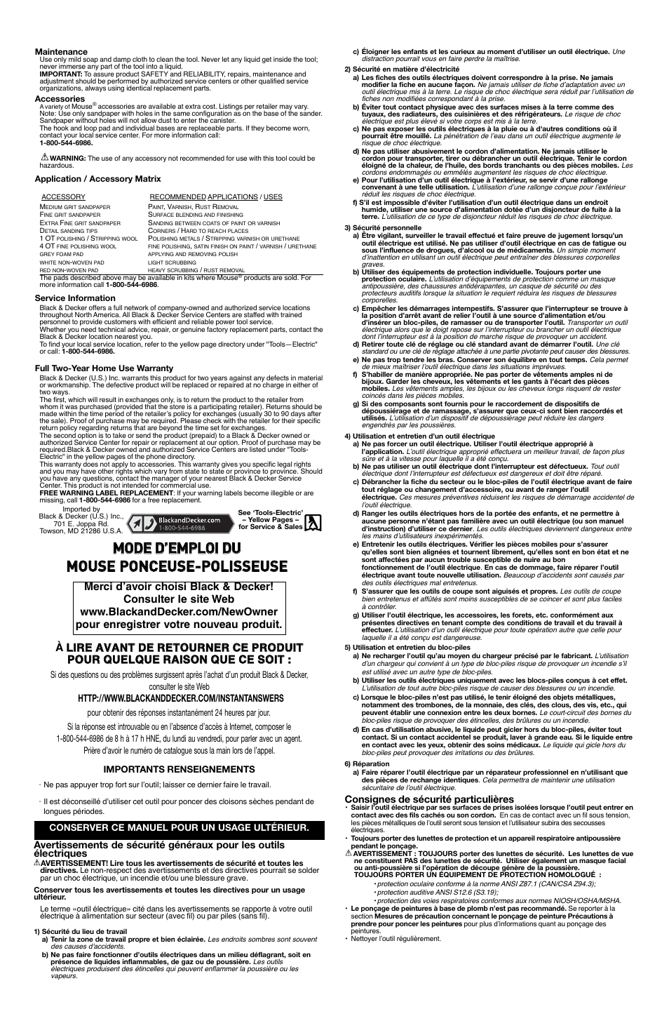 Black & Decker Mouse 90532198 User Manual | Page 3 / 7