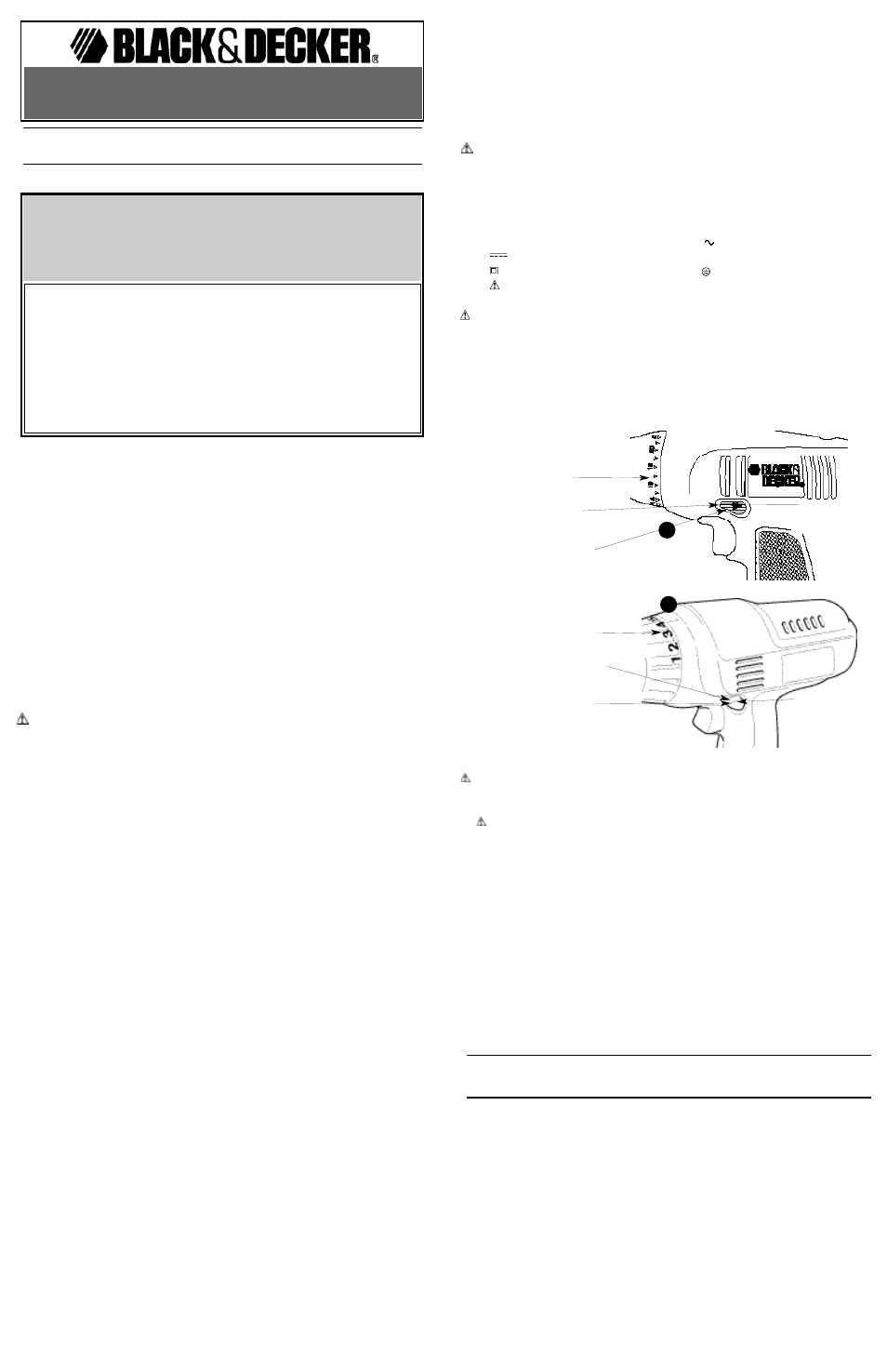 Black & Decker CD9600 User Manual | 5 pages