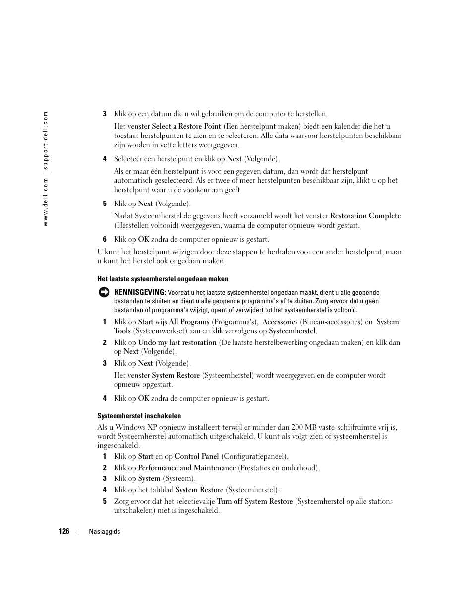 Dell OptiPlex GX520 User Manual | Page 126 / 310