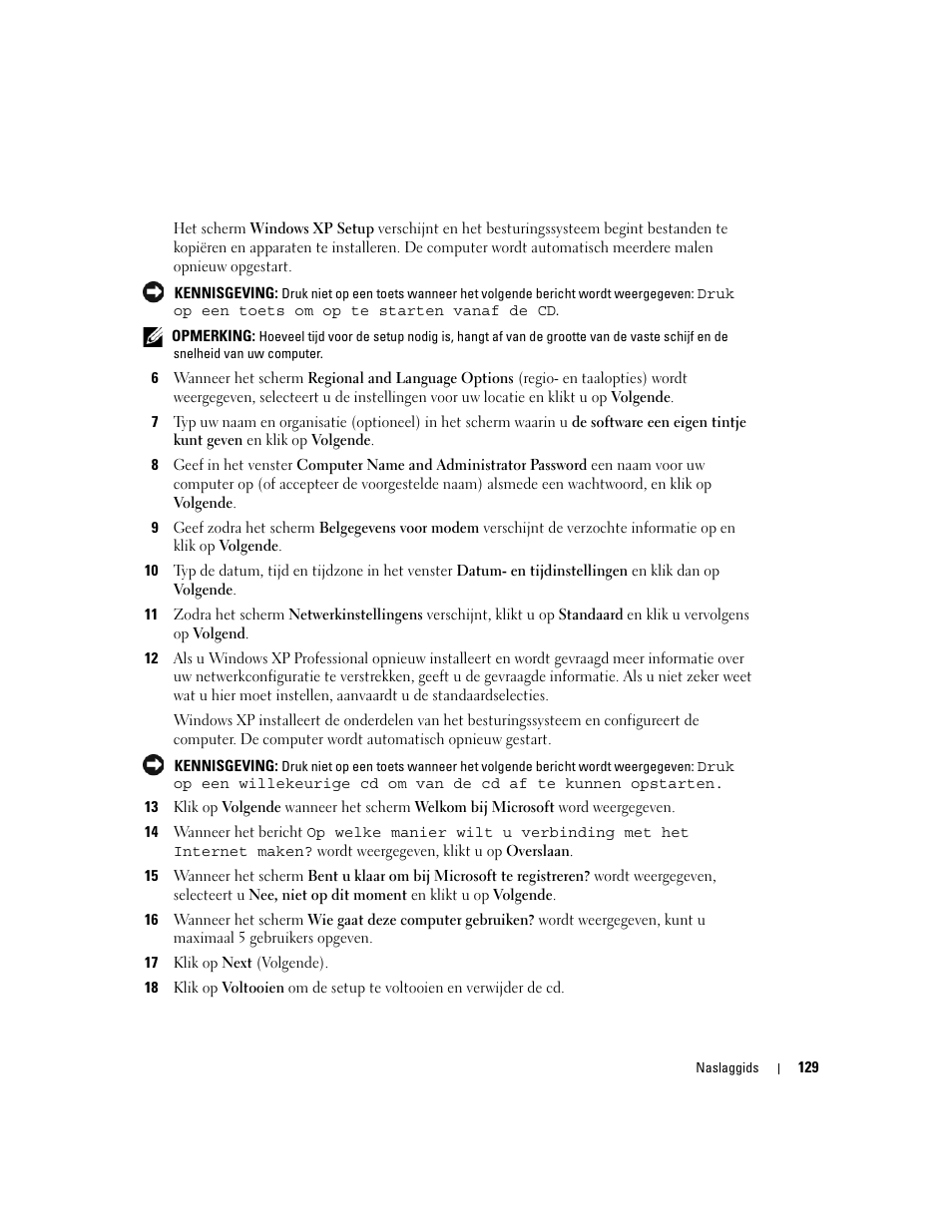 Dell OptiPlex GX520 User Manual | Page 129 / 310