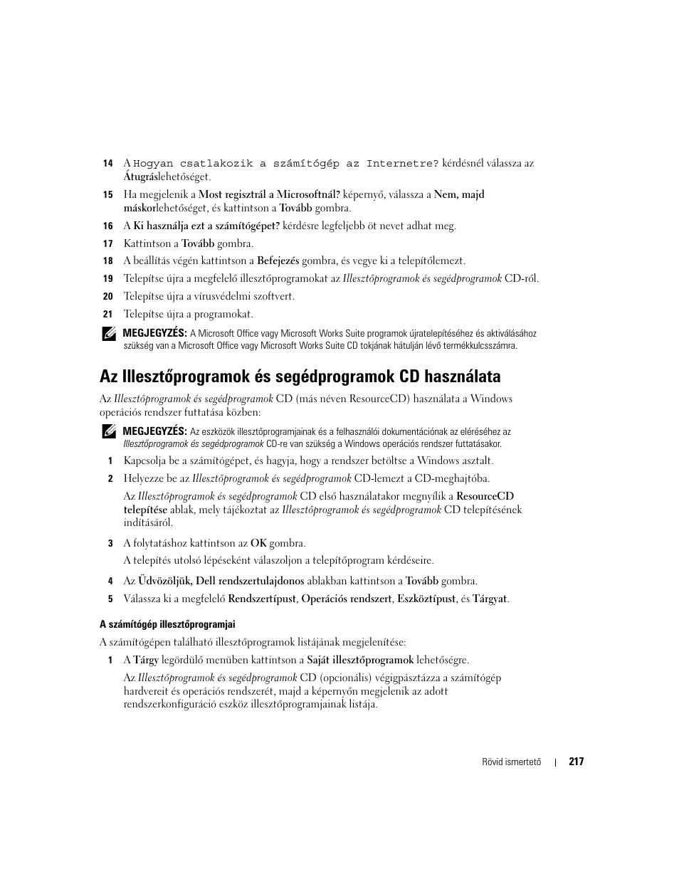 Dell OptiPlex GX520 User Manual | Page 217 / 310