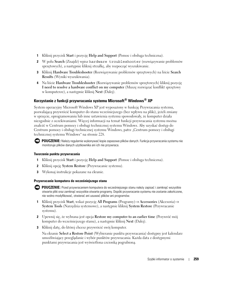 Dell OptiPlex GX520 User Manual | Page 259 / 310
