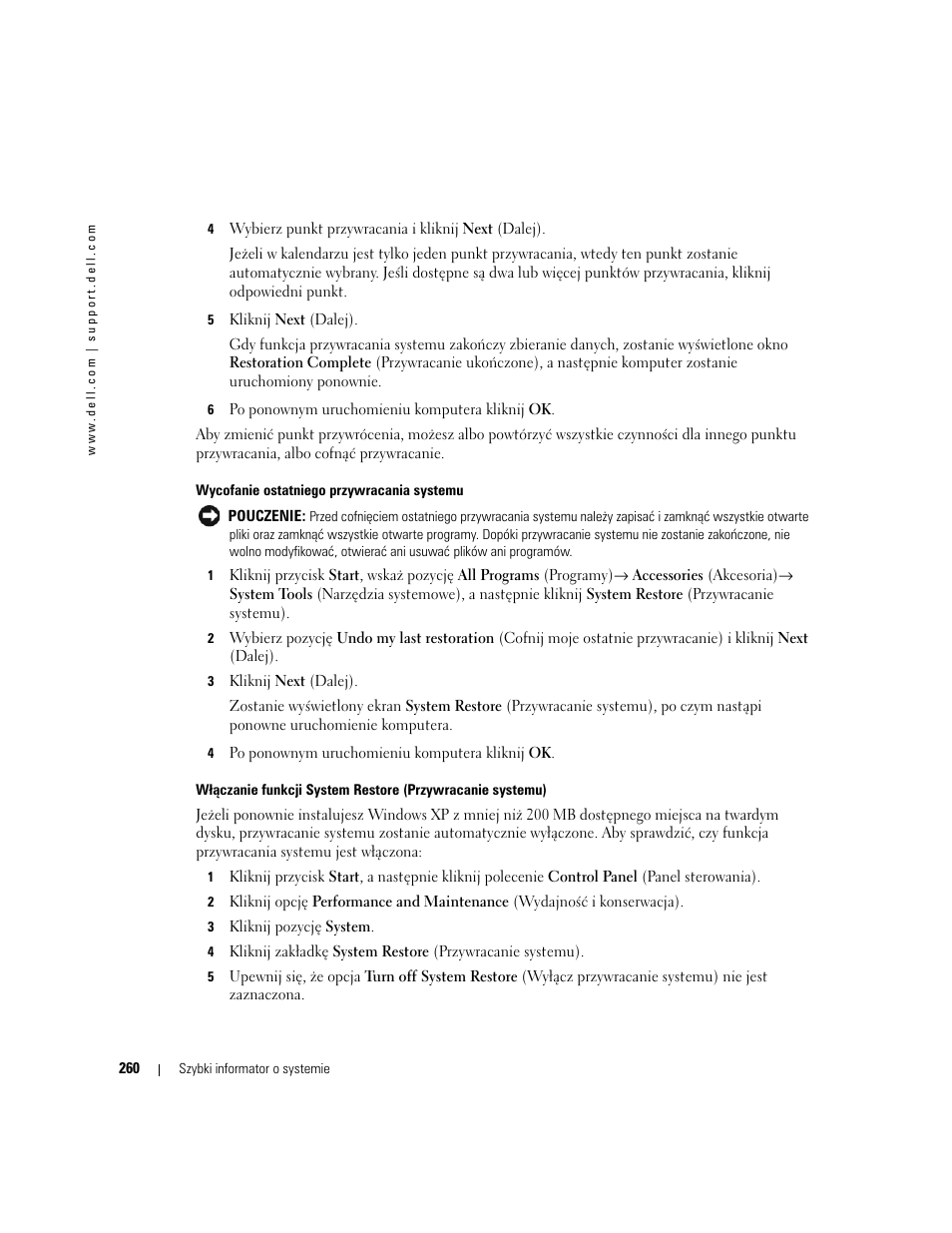 Dell OptiPlex GX520 User Manual | Page 260 / 310