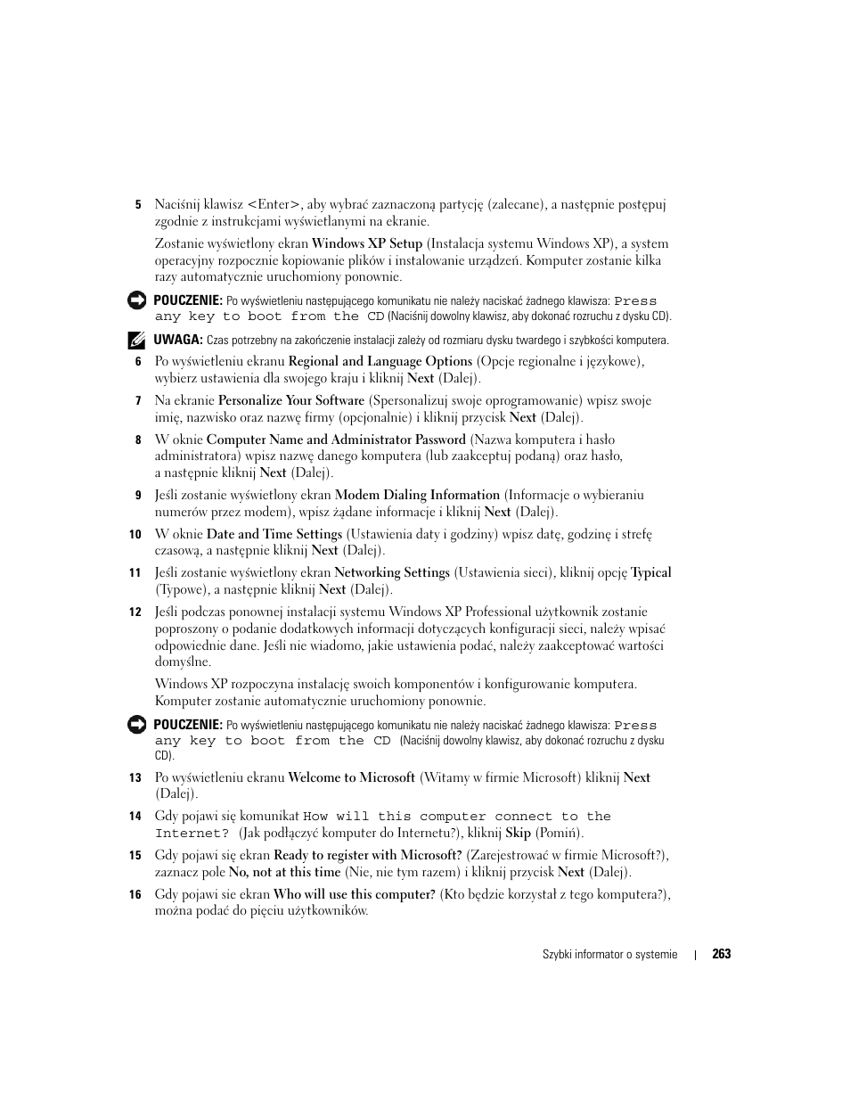 Dell OptiPlex GX520 User Manual | Page 263 / 310