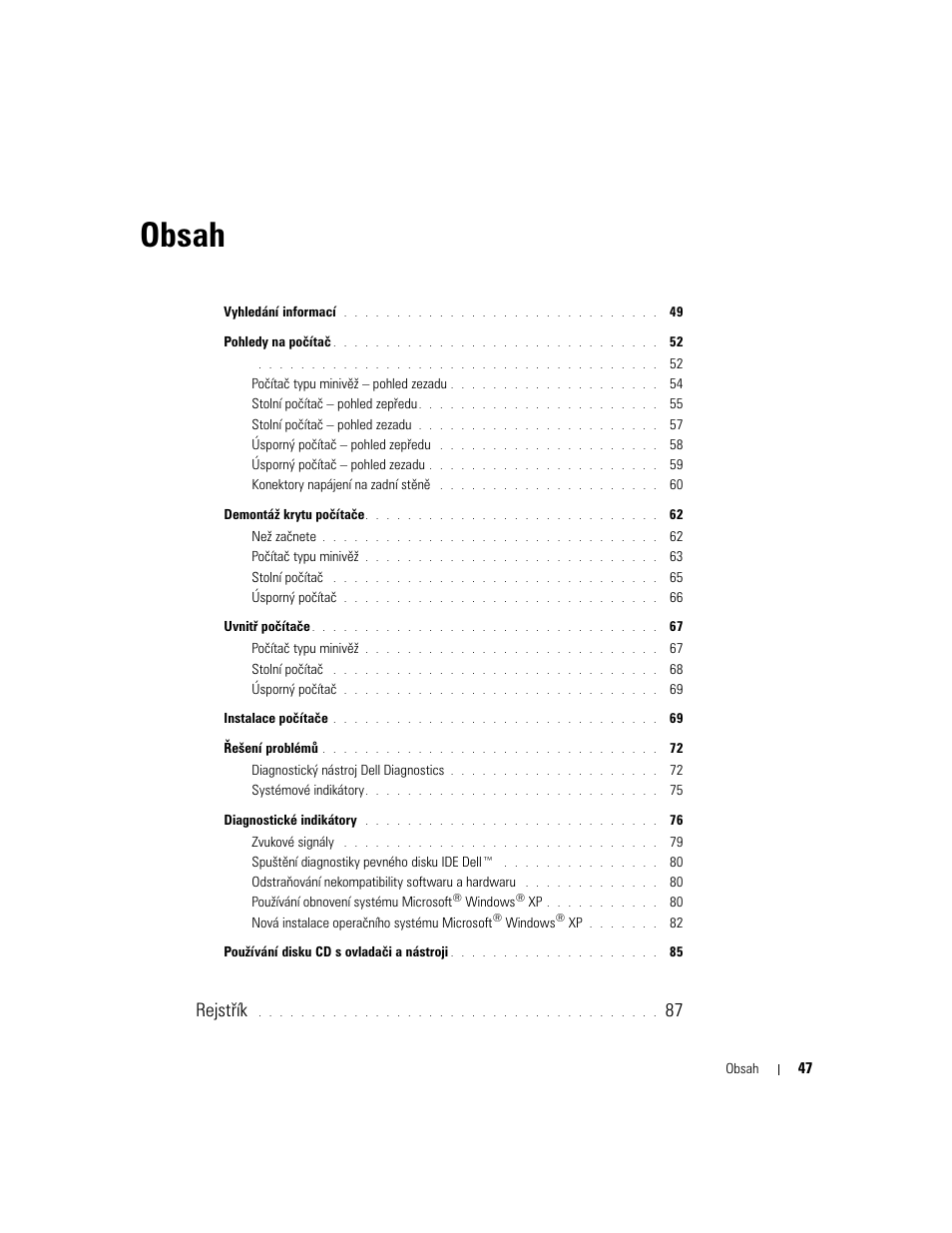 Dell OptiPlex GX520 User Manual | Page 47 / 310