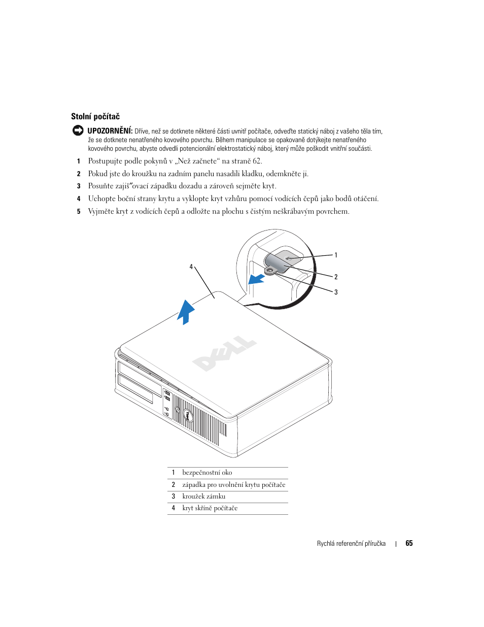 Stolní počítač | Dell OptiPlex GX520 User Manual | Page 65 / 310