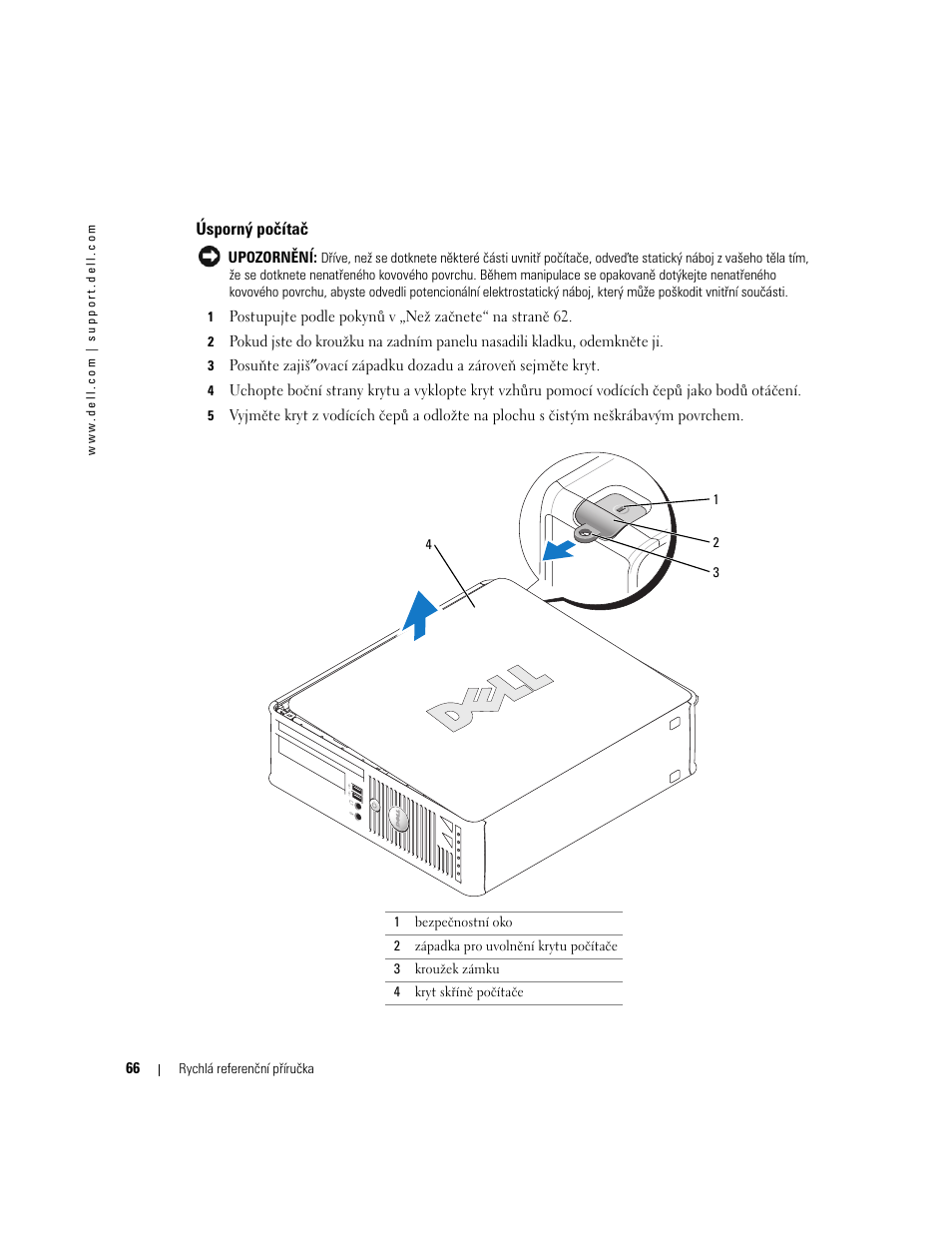 Úsporný počítač | Dell OptiPlex GX520 User Manual | Page 66 / 310