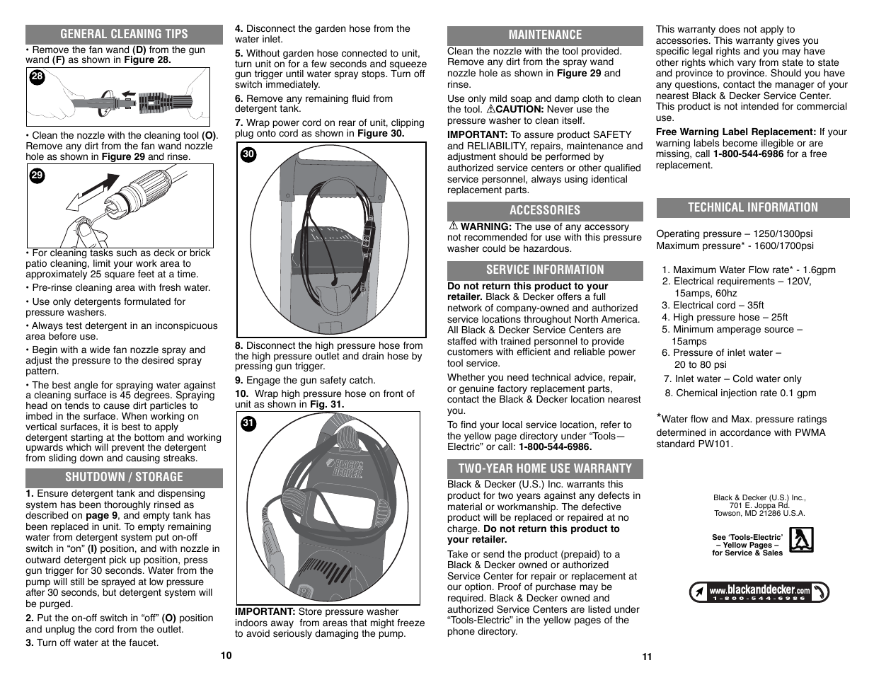 Black & Decker PW1750 User Manual | Page 6 / 27